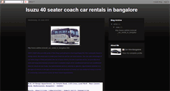 Desktop Screenshot of isuzu40seatercoachcarrentalsinbanalor.blogspot.com