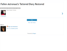Tablet Screenshot of fallenastronautstattereddiaryrestored.blogspot.com