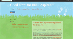 Desktop Screenshot of goodnewsforbankaspirants.blogspot.com