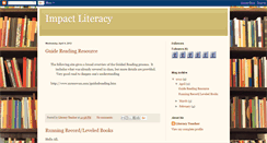 Desktop Screenshot of impactliteracy.blogspot.com