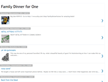Tablet Screenshot of familydinnerforone.blogspot.com