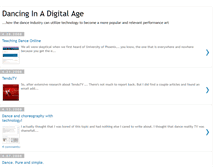 Tablet Screenshot of dancinginadigitalage.blogspot.com