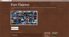 Desktop Screenshot of foroviajeros.blogspot.com