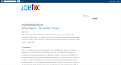 Desktop Screenshot of jobfoxindia.blogspot.com