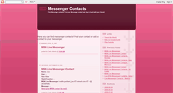 Desktop Screenshot of messengercontacts.blogspot.com