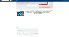 Desktop Screenshot of controllingyourdiabetes.blogspot.com