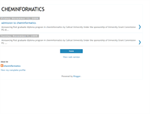 Tablet Screenshot of cheminformatics-cheminformatics.blogspot.com