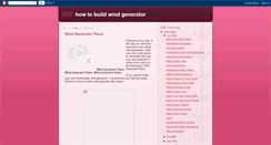 Desktop Screenshot of howtobuildwindgenerator.blogspot.com