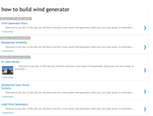 Tablet Screenshot of howtobuildwindgenerator.blogspot.com