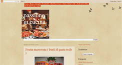 Desktop Screenshot of lapassioneincucina.blogspot.com