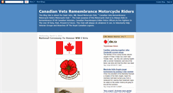 Desktop Screenshot of canadianvetremembranceriders.blogspot.com