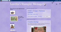 Desktop Screenshot of lorettastampinmenagerie.blogspot.com