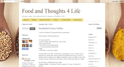 Desktop Screenshot of foodandthought4life.blogspot.com