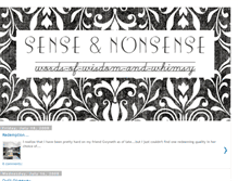Tablet Screenshot of marilynsenseandnonsense.blogspot.com