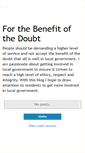 Mobile Screenshot of forthebenefitofthedoubt.blogspot.com