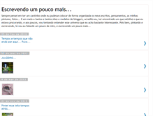 Tablet Screenshot of escrevendoumpoucomais.blogspot.com