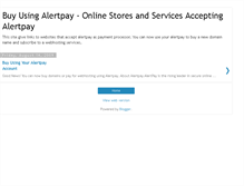 Tablet Screenshot of buy-using-alertpay.blogspot.com