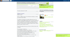 Desktop Screenshot of internetmarketingcoaching.blogspot.com