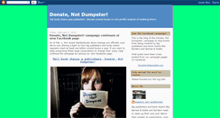 Desktop Screenshot of donatenotdumpster.blogspot.com
