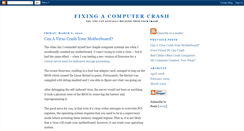 Desktop Screenshot of fixingacomputercrash.blogspot.com