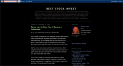 Desktop Screenshot of best-stock-invest.blogspot.com