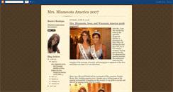 Desktop Screenshot of mrsminnesota2007.blogspot.com
