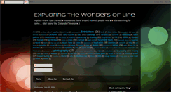 Desktop Screenshot of exploringthewondersoflife.blogspot.com