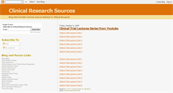 Desktop Screenshot of clinicalresearchsources.blogspot.com