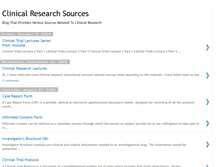 Tablet Screenshot of clinicalresearchsources.blogspot.com