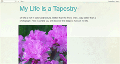 Desktop Screenshot of mylifeisatapestry.blogspot.com