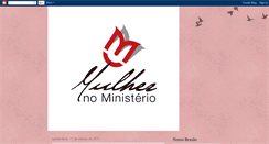 Desktop Screenshot of mulheresnoministerio.blogspot.com