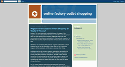 Desktop Screenshot of onlinefactoryoutletshopping.blogspot.com