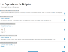 Tablet Screenshot of leseuphorismesdegregoire.blogspot.com