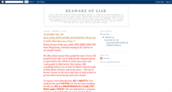 Desktop Screenshot of bewareliar.blogspot.com