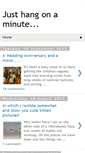 Mobile Screenshot of just-hang-on-a-minute.blogspot.com