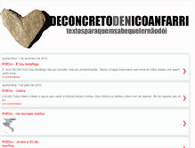 Tablet Screenshot of coracaodeconcreto.blogspot.com