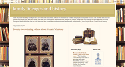 Desktop Screenshot of familylineagesandhistory.blogspot.com