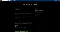 Desktop Screenshot of catholicrevival.blogspot.com