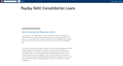 Desktop Screenshot of paydaydebtconsolidationloans.blogspot.com