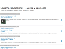 Tablet Screenshot of laurinha-traducciones-musica.blogspot.com