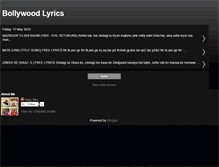 Tablet Screenshot of freebollywoodlyrics.blogspot.com