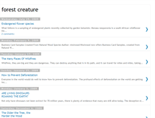 Tablet Screenshot of forestcreature.blogspot.com