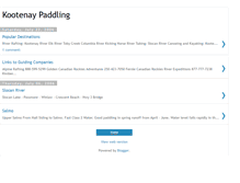 Tablet Screenshot of kootenaypaddling.blogspot.com