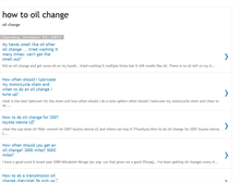 Tablet Screenshot of howtooilchange.blogspot.com