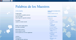 Desktop Screenshot of palabrasdelosmaestros.blogspot.com