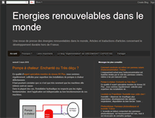 Tablet Screenshot of energiesrenouvelablesdanslemonde.blogspot.com