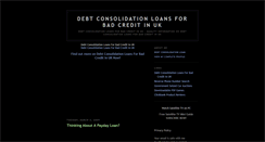 Desktop Screenshot of debtconsolidationloansbadcredituk.blogspot.com