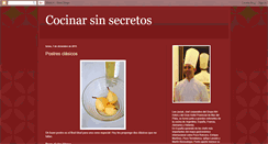 Desktop Screenshot of cocinarsinsecretos.blogspot.com