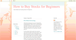 Desktop Screenshot of howtobuystocksforbeginners.blogspot.com