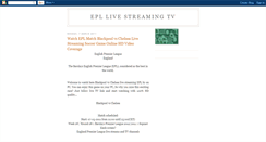 Desktop Screenshot of epl-livestreaming-tv.blogspot.com